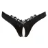 Cottelli - slip donna aperto con perline e fiori - nero - M
