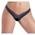 Cottelli - slip donna aperto con perline e fiori - nero - M