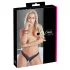 Cottelli - slip donna aperto con perline e fiori - nero - XL