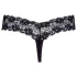 Cottelli - tanga pizzo con doppia perla - nero