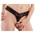 Cottelli - perizoma in pizzo nero con doppi perle - XL