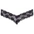 Cottelli - perizoma in pizzo nero con doppi perle - XL