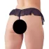 Cottelli - perizoma aperta con perle e volant - nero - XL
