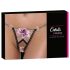 Cottelli - tanga di lusso ricamato con giglio (nero-bianco) - M/L