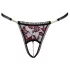 Cottelli - tanga di lusso con perle e rose - nero - M/L