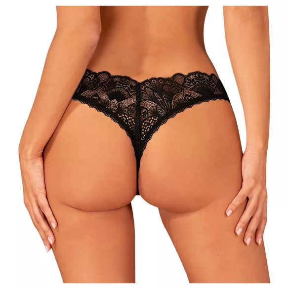 Obsessive Donna Dream - tanga aperta in pizzo - nero - XL/XXL
