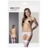 NO:XQSE - completo intimo con reggicalze in pizzo - bianco