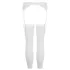 NO:XQSE - completo intimo con reggicalze in pizzo - bianco - M/L