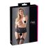 Cottelli Taglia Plus - reggicalze in pizzo e corsetto (nero) - 4XL