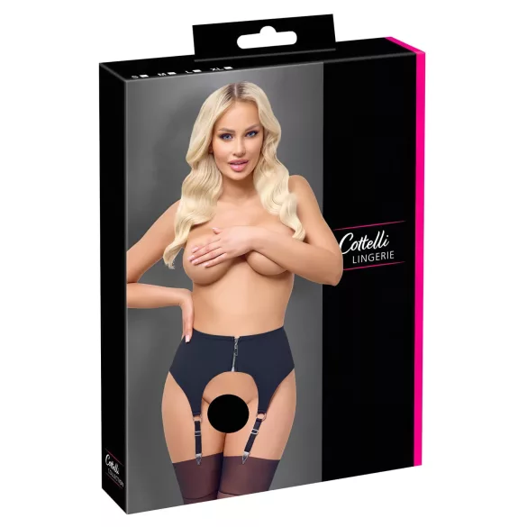 Cottelli - reggicalze opaco nero - L