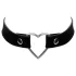Cottelli - collar con cuore - ecopelle nera
