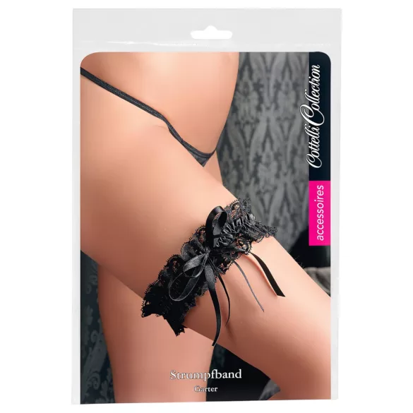 Cottelli - reggicalze in pizzo (nero, S-L)