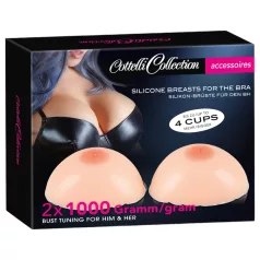   Cottelli - inserti push-up in silicone con capezzoli (2x1000g)