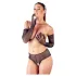 Cottelli Collection - guanti lunghi rete fantasia - nero - S-L