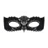 Obsessive - maschera veneziana ricamata (nera)