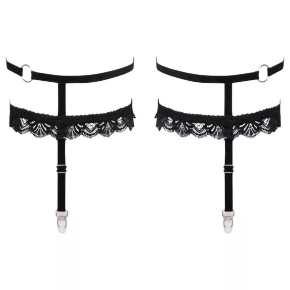 Cottelli - reggicalze decorato - nero