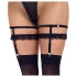Cottelli - reggicalze decorato - nero - L/XL