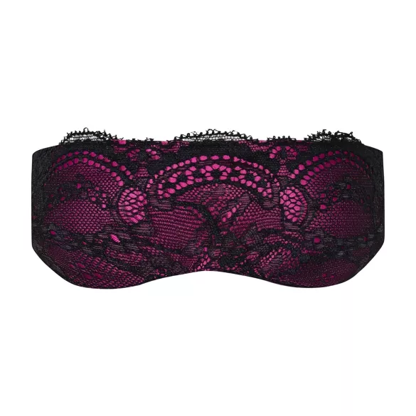 Obsessive - mascherina occhi in pizzo - viola e nero