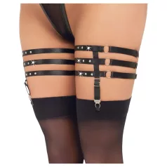 Cottelli - reggicalze effetto pelle - nero - L/XL