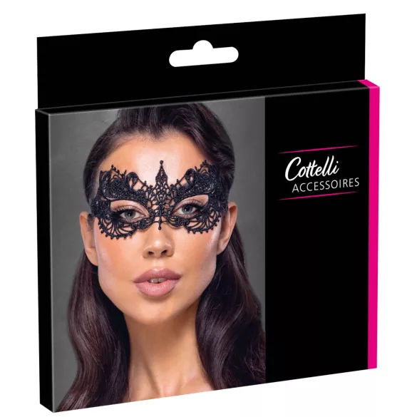 Cottelli - maschera in pizzo - nero
