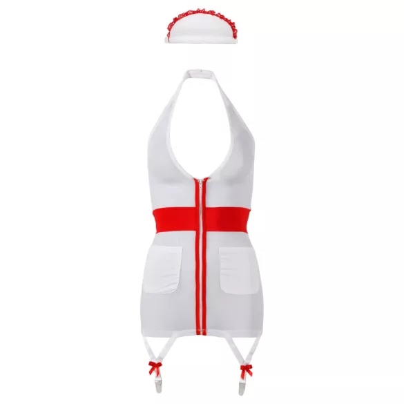 Cottelli - Costume infermiera con reggicalze - bianco - M