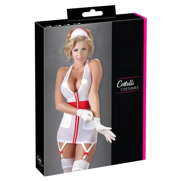 Cottelli - Vestito sensuale da infermiera con reggicalze - XL