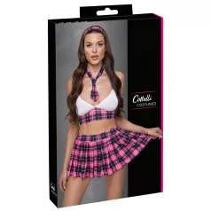 Cottelli - costume scolara a quadri rosa - set completo - M