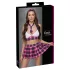 Cottelli - costume scolara a quadri rosa - set completo - M