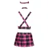 Cottelli - costume scolara a quadri rosa - set completo - L