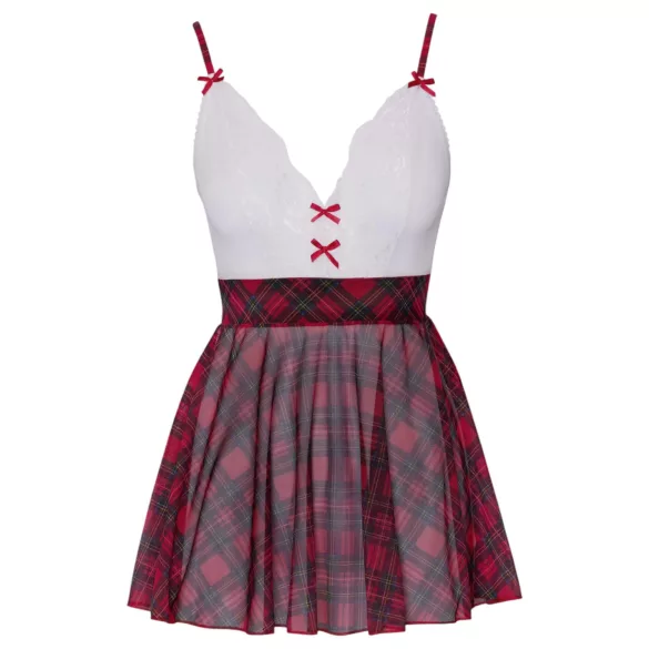 Cottelli - costume da studentessa - rosso e bianco - XL
