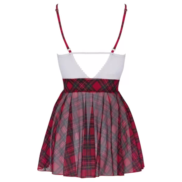 Cottelli - costume da studentessa - rosso e bianco - XL