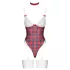Cottelli - body a quadri rosso - set erotico - M