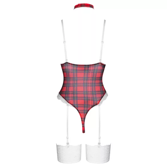 Cottelli - body a quadri rosso - set erotico - M