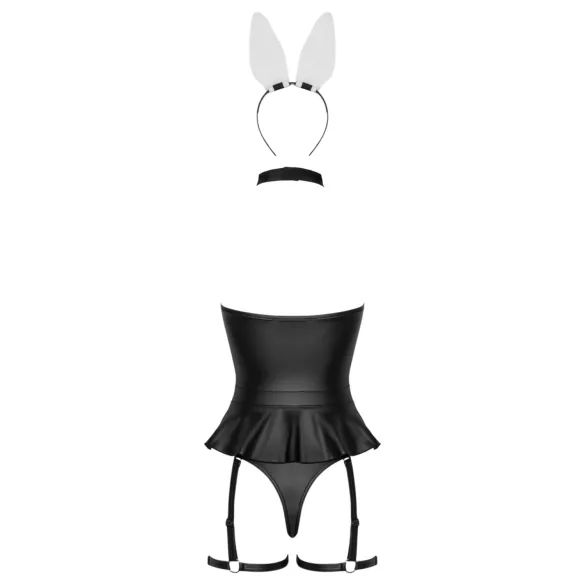 Cottelli - costume da coniglietta sexy - nero - 3 pezzi - M