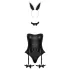 Cottelli - costume da coniglietta sexy - nero - 3 pezzi - L
