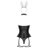 Cottelli - costume da coniglietta sexy - nero - 3 pezzi - L
