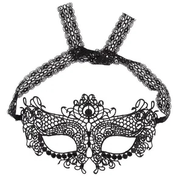 Cottelli - Maschera effetto pizzo ricamata - nero