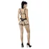 Cottelli - trio di lingerie con imbracatura decorativa per il corpo (nero, S-L)