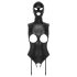 Bad Kitty - Body aperto con maschera, nero