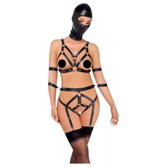 Bad Kitty - set lingerie con maschera - nero - L