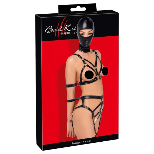 Bad Kitty - set lingerie con maschera - nero - L