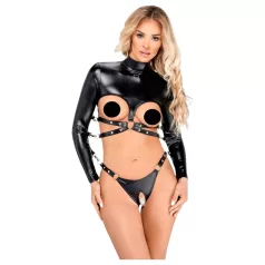 Bad Kitty - set bondage seno scoperto (nero)