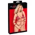 Bad Kitty - body bondage borchiato (rosso) - M