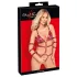 Bad Kitty - body bondage borchiato (rosso) - M