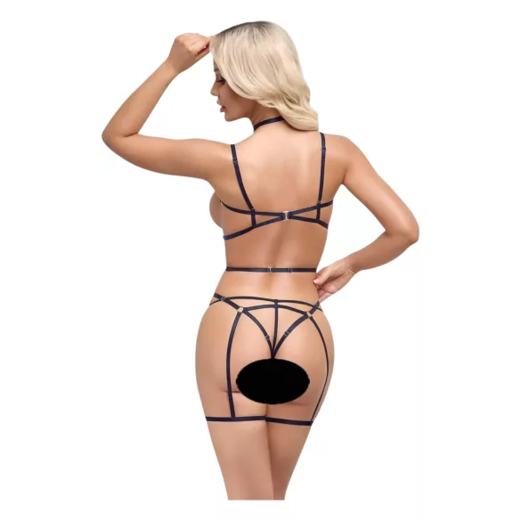 Cottelli - body harness decorativo e tanga (nero) - (S-L)