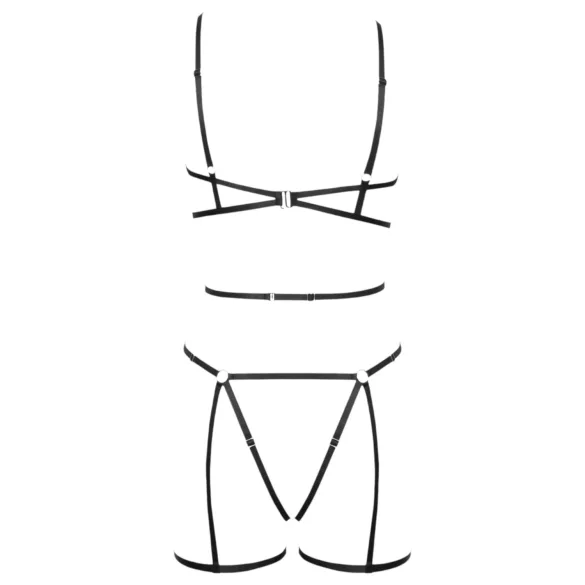 Cottelli - body harness decorativo e tanga (nero) - (S-L)