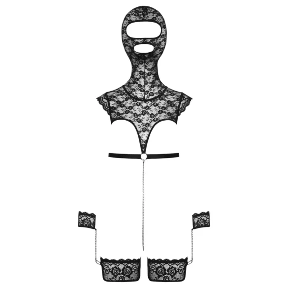 Bad Kitty - set BDSM in pizzo (nero) - L