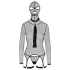 Bad Kitty - set BDSM in rete trasparente con frustino (nero)