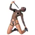 Bad Kitty - set BDSM in rete trasparente con frustino (nero)