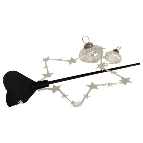 Bacchetta in silicone a cuore - nera